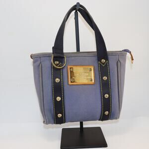 Louis Vuitton Antigua Cabas PM Blue Canvas Tote